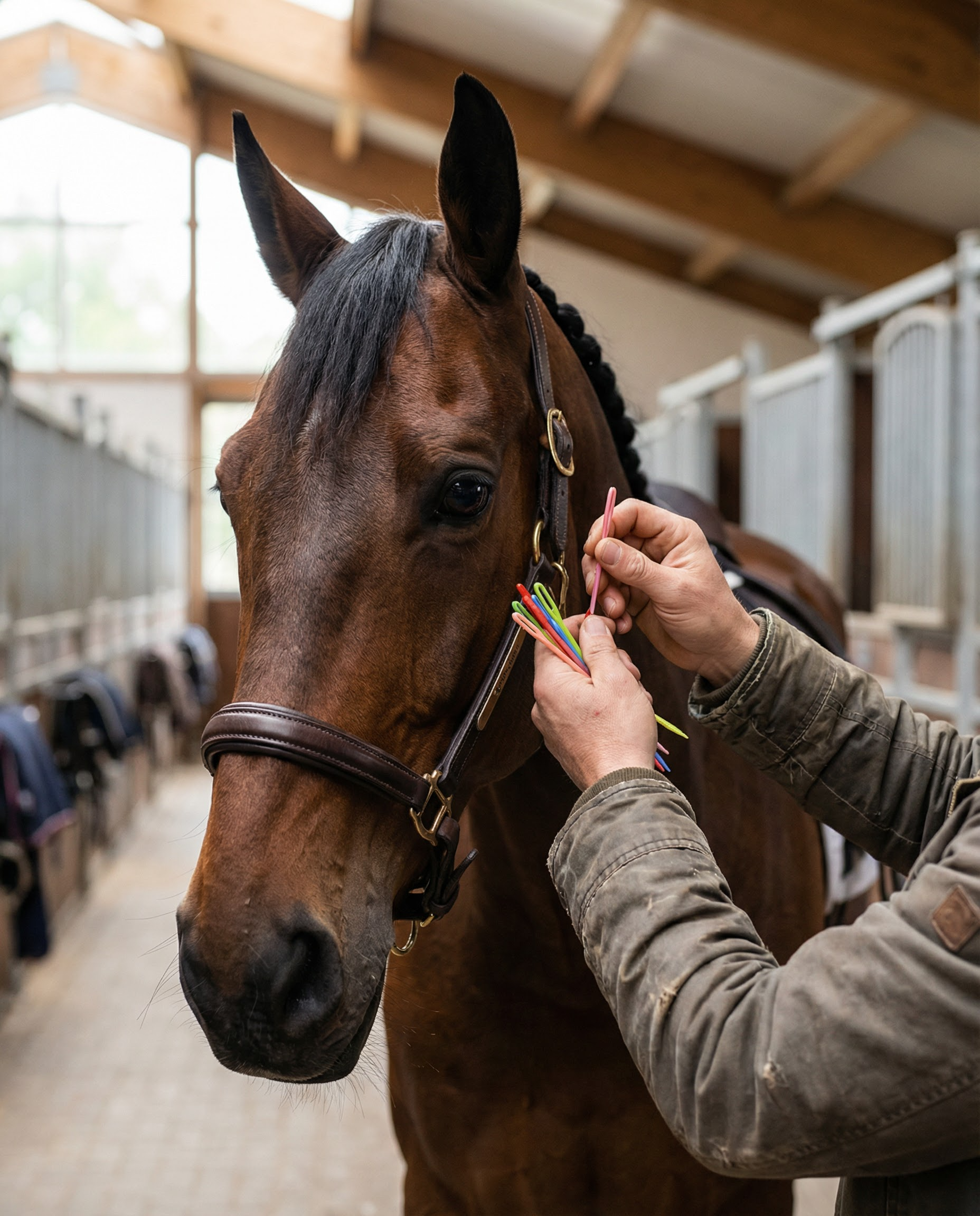 Colourful Plaiting Needles (Pack of 10)